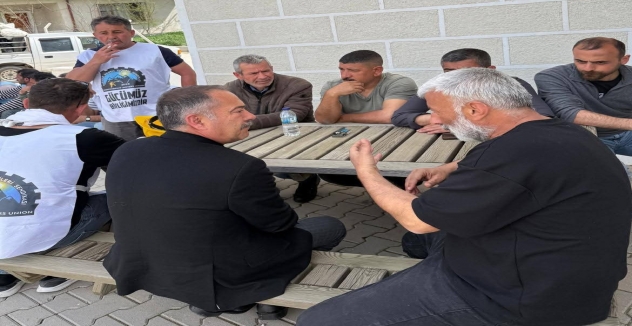 CHP Ayaş ilçe başkanlığından maden işçilerini karşılama.