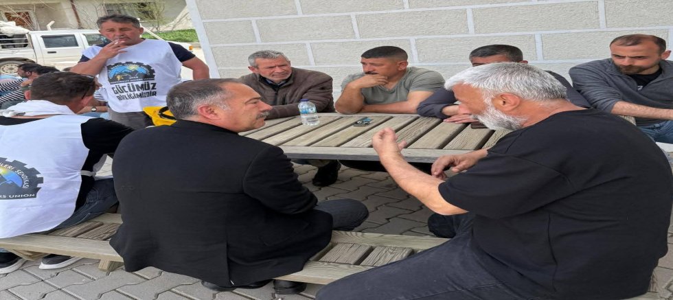 CHP Ayaş ilçe başkanlığından maden işçilerini karşılama.