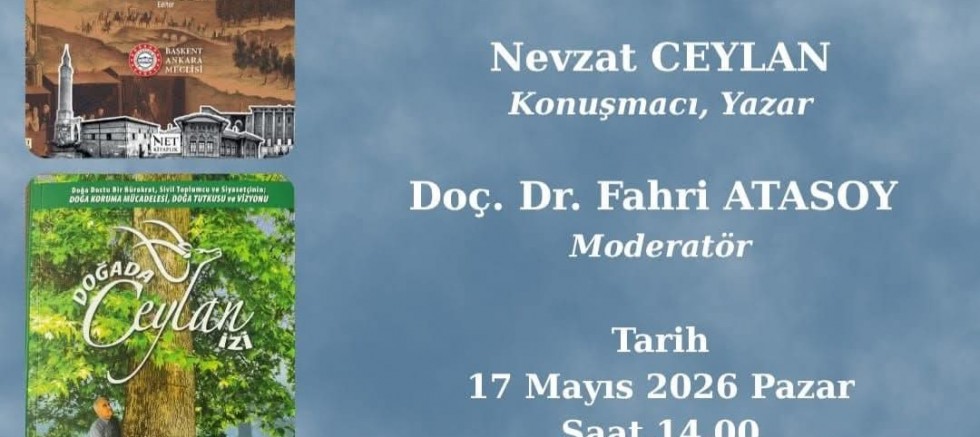 Nevzat Ceylan 17 Mayıs'ta kitaplarını tanıtacak.